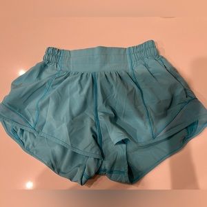 Blue lululemon hotty hot shorts size 2 length 2.5